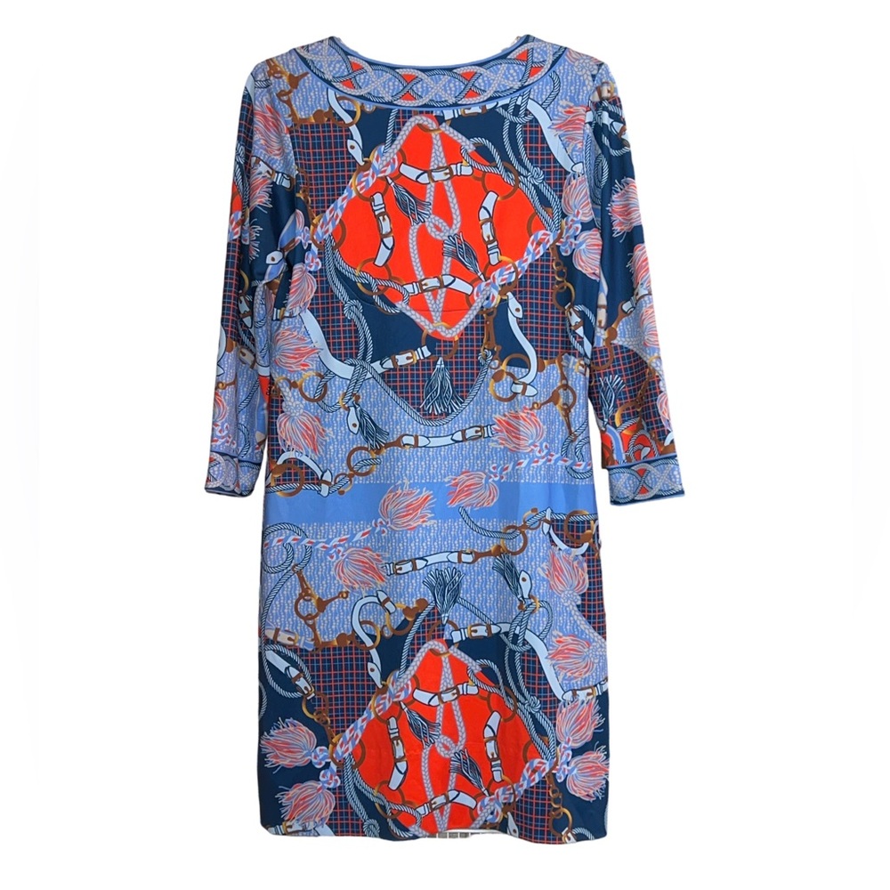 Gretchen Scott Designs Jersey Bordertown Ditto Dress Equestrian Small NWT - Picture 3 of 6